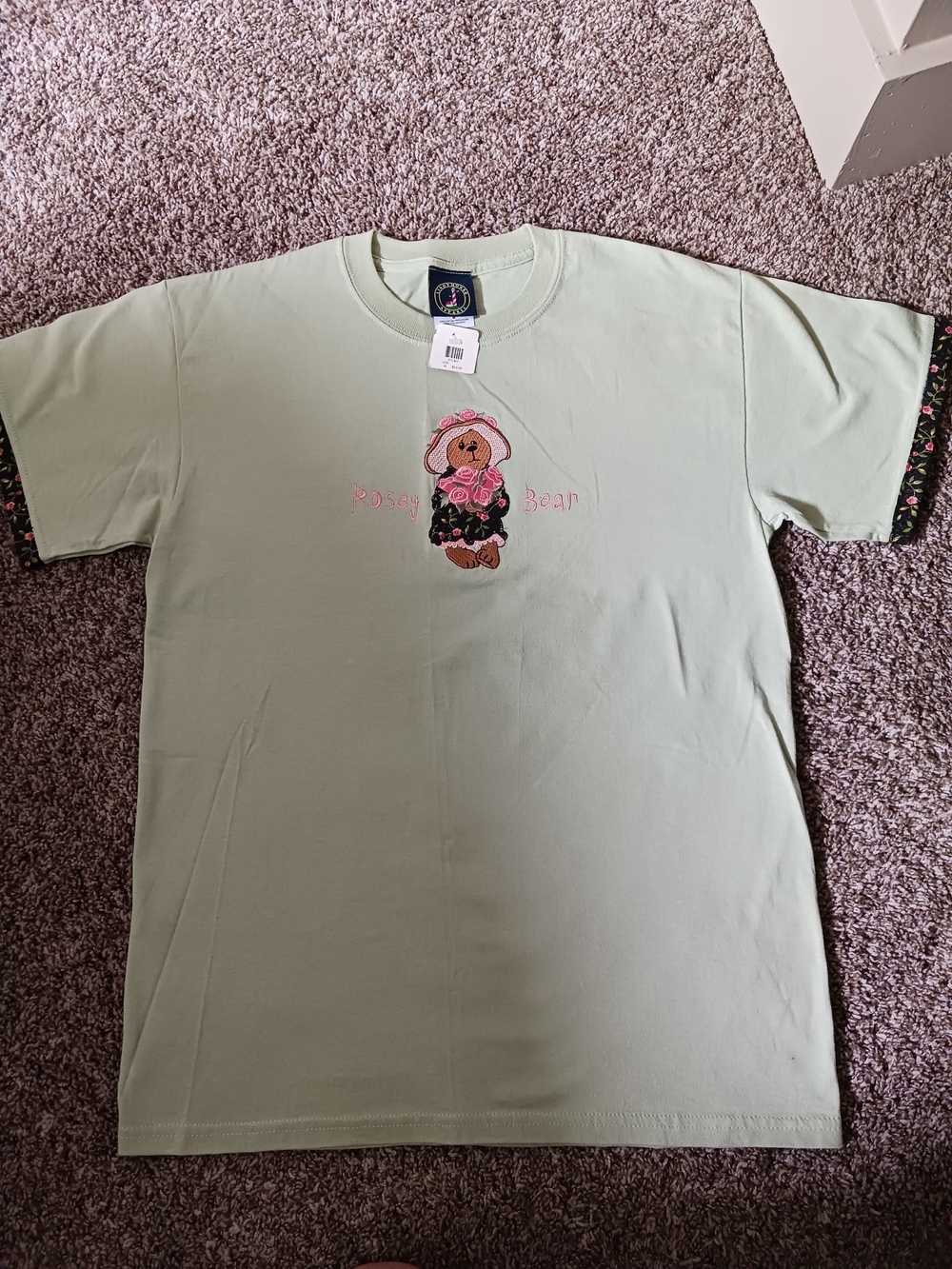 NWT Grannycore Rosie Bear Mint Green Women's Graphic Tee
